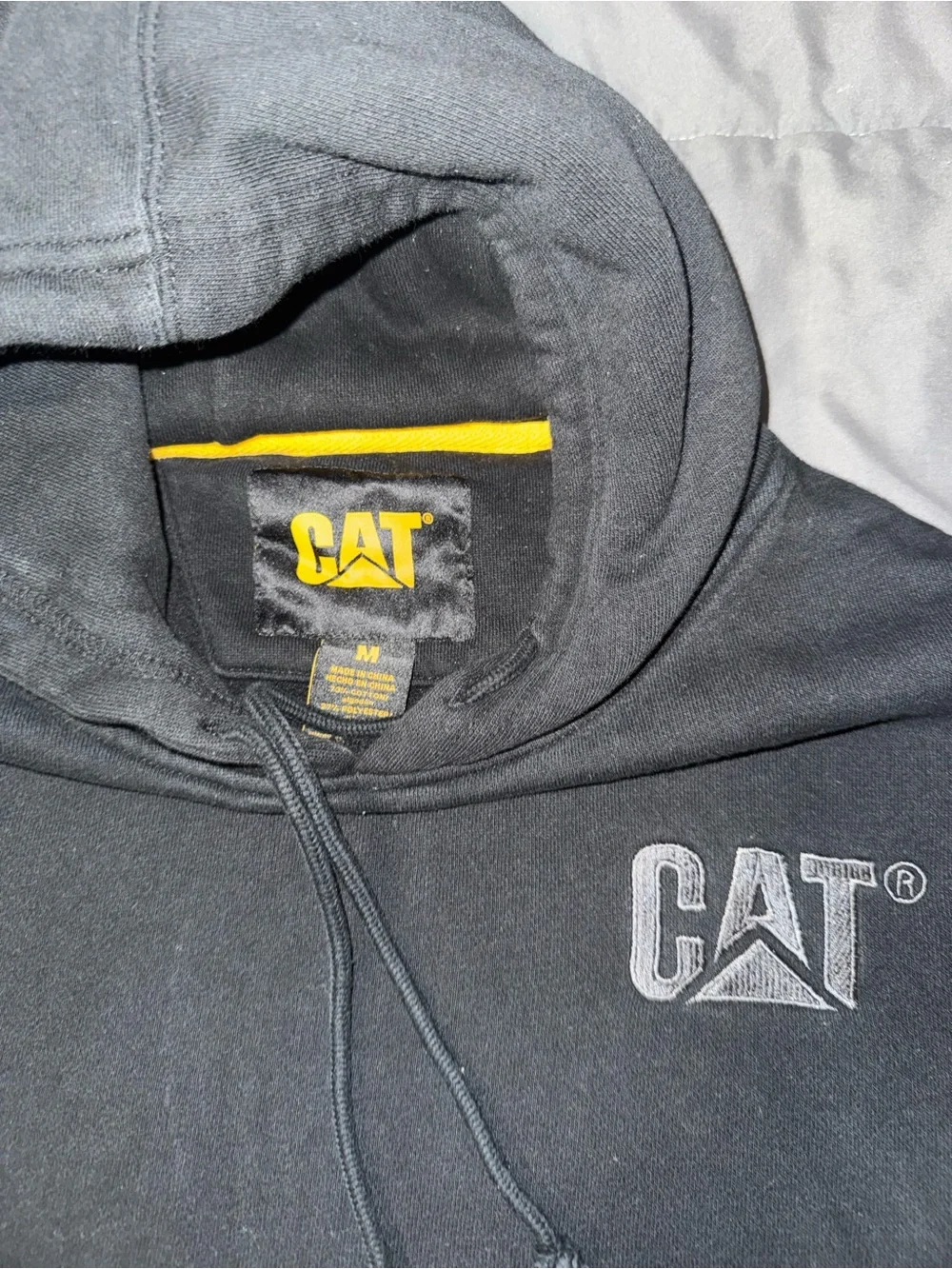 CAT Men's Black Logo Pullover Hoodie